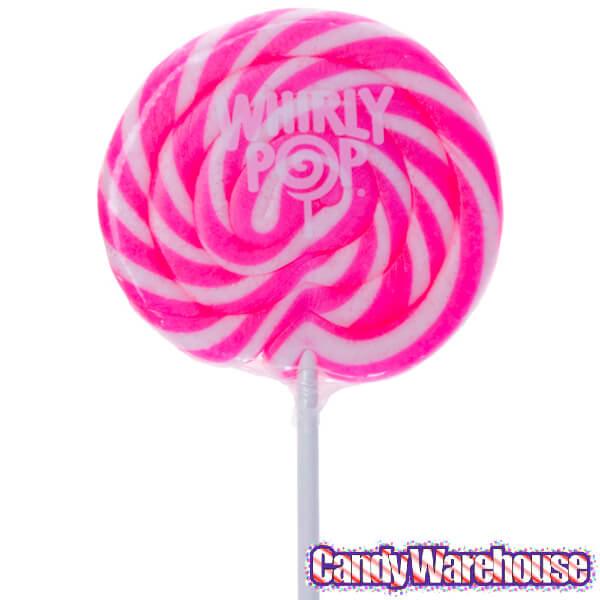 Whirly Pop 1.5-Ounce Swirl Suckers - Hot Pink: 24-Piece Display - Candy Warehouse