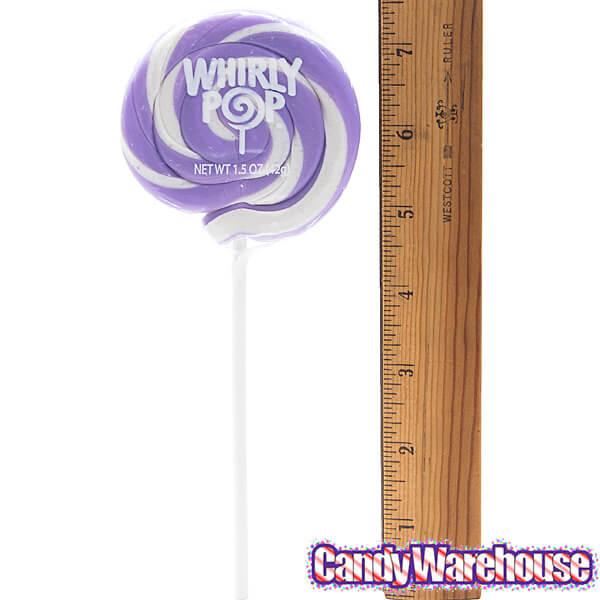 Whirly Pop 1.5-Ounce Swirl Suckers - Lavender Purple: 24-Piece Display - Candy Warehouse