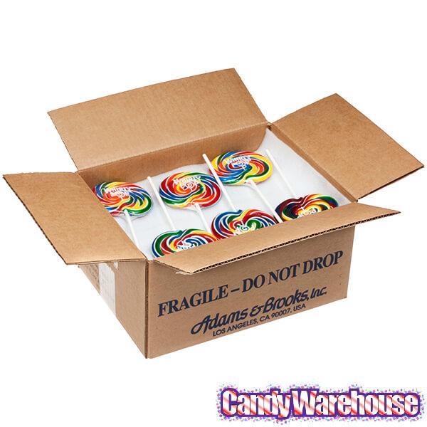 Whirly Pop 1.5-Ounce Swirl Suckers - Rainbow: 60-Piece Case - Candy Warehouse