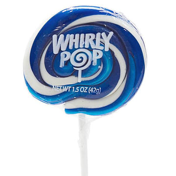 Whirly Pop 1.5-Ounce Swirl Suckers - Royal Blue: 24-Piece Display - Candy Warehouse