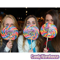 Whirly Pop 24-Ounce Swirl Suckers - Rainbow: 10-Piece Case - Candy Warehouse