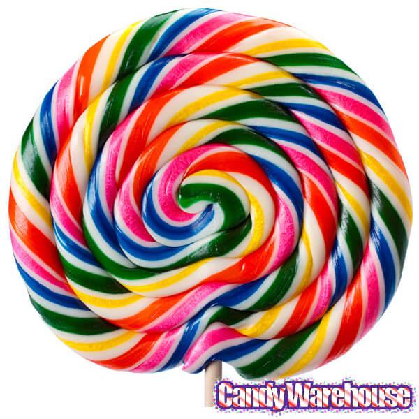 Whirly Pop 3-Pound Giant Rainbow Swirl Sucker - Candy Warehouse