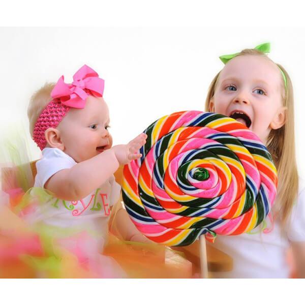 Whirly Pop 3-Pound Giant Rainbow Swirl Sucker - Candy Warehouse