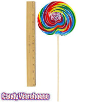 Whirly Pop 6-Ounce Swirl Suckers - Rainbow: 36-Piece Case - Candy Warehouse