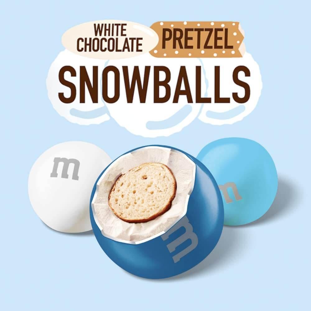 White Chocolate Pretzel Snowball M&M's: 7.4 Ounce Bag - Candy Warehouse