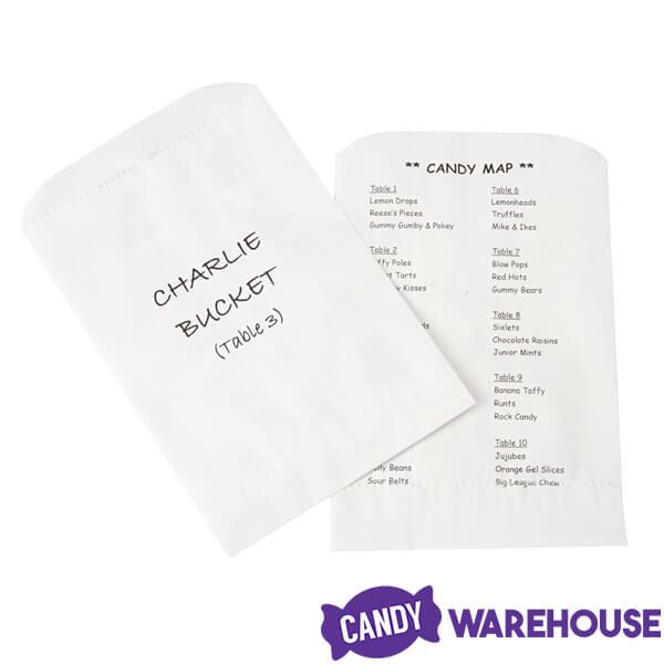 White Gourmet Candy Bags: 100-Piece Pack - Candy Warehouse