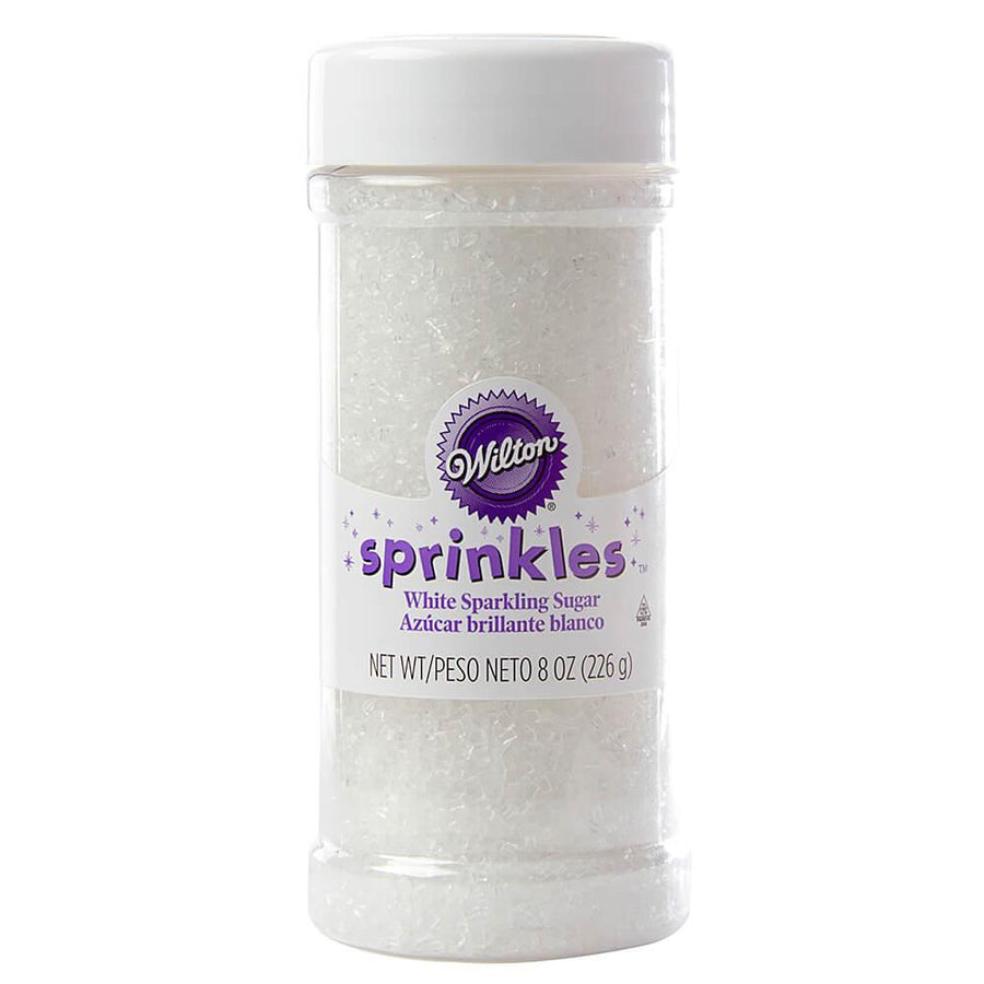White Sparkling Sugar: 8-Ounce Bottle - Candy Warehouse