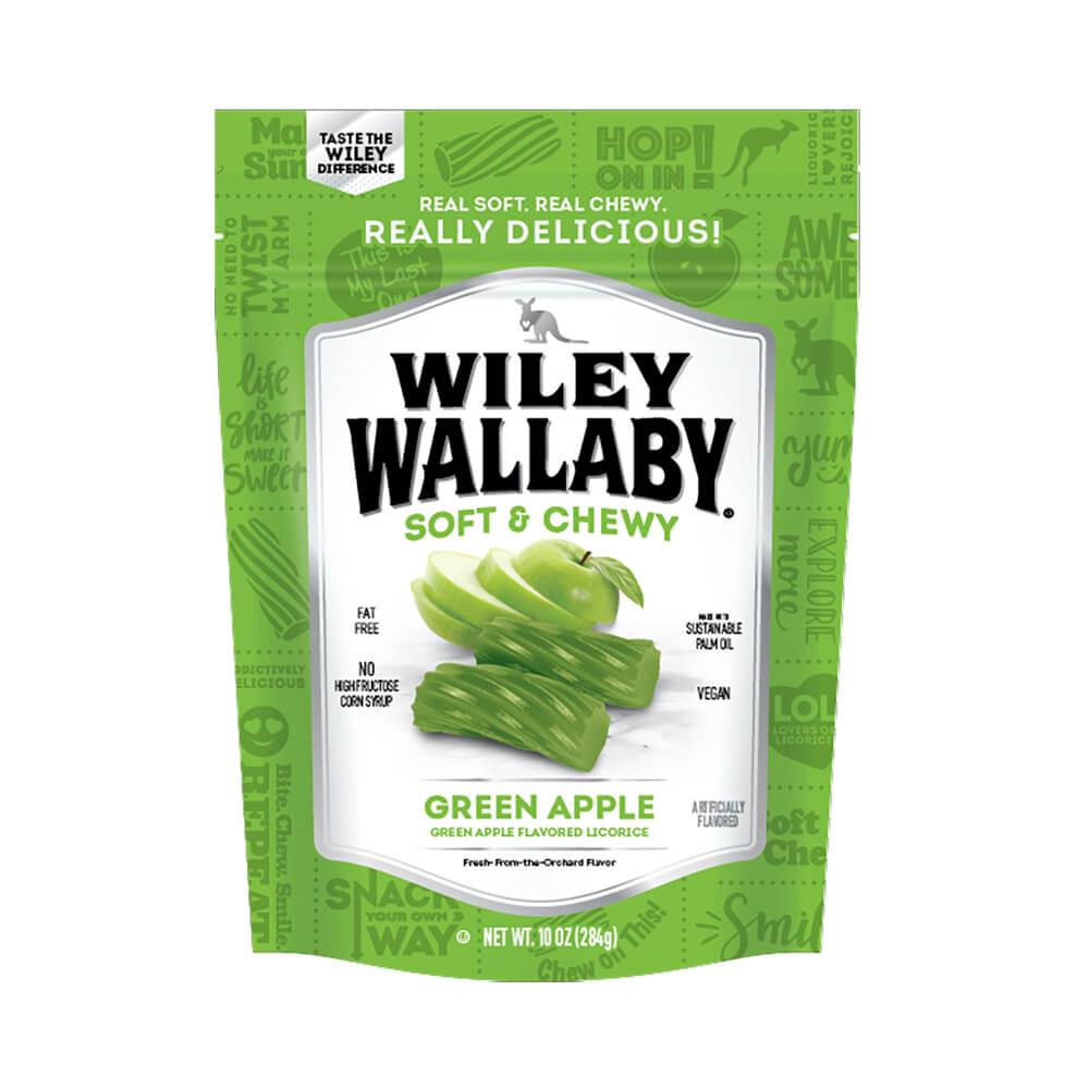 Wiley Wallaby Green Apple Licorice Bites : 10-Ounce Bag - Candy Warehouse