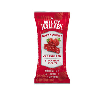 Wiley Wallaby Individually Wrapped Licorice Bites - Classic Red: 250-Piece Box - Candy Warehouse