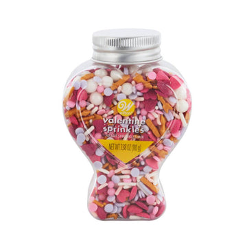Wilton Hearts Mix Sprinkles: 4-Ounce Bottle - Candy Warehouse