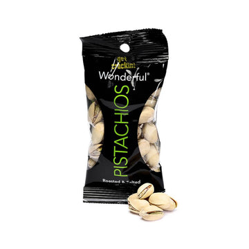 Wonderful Roasted and Salted Pistachios 1.5-Ounce Packs: 24-Piece Box - Candy Warehouse