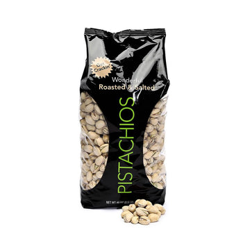 Wonderful Roasted and Salted Pistachios: 2.5LB Bag - Candy Warehouse