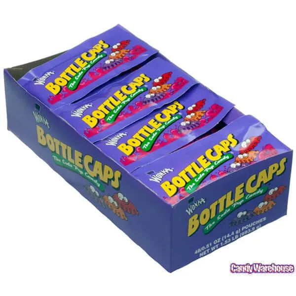 Wonka Bottle Caps Candy Packets 48Piece Box Candy Warehouse