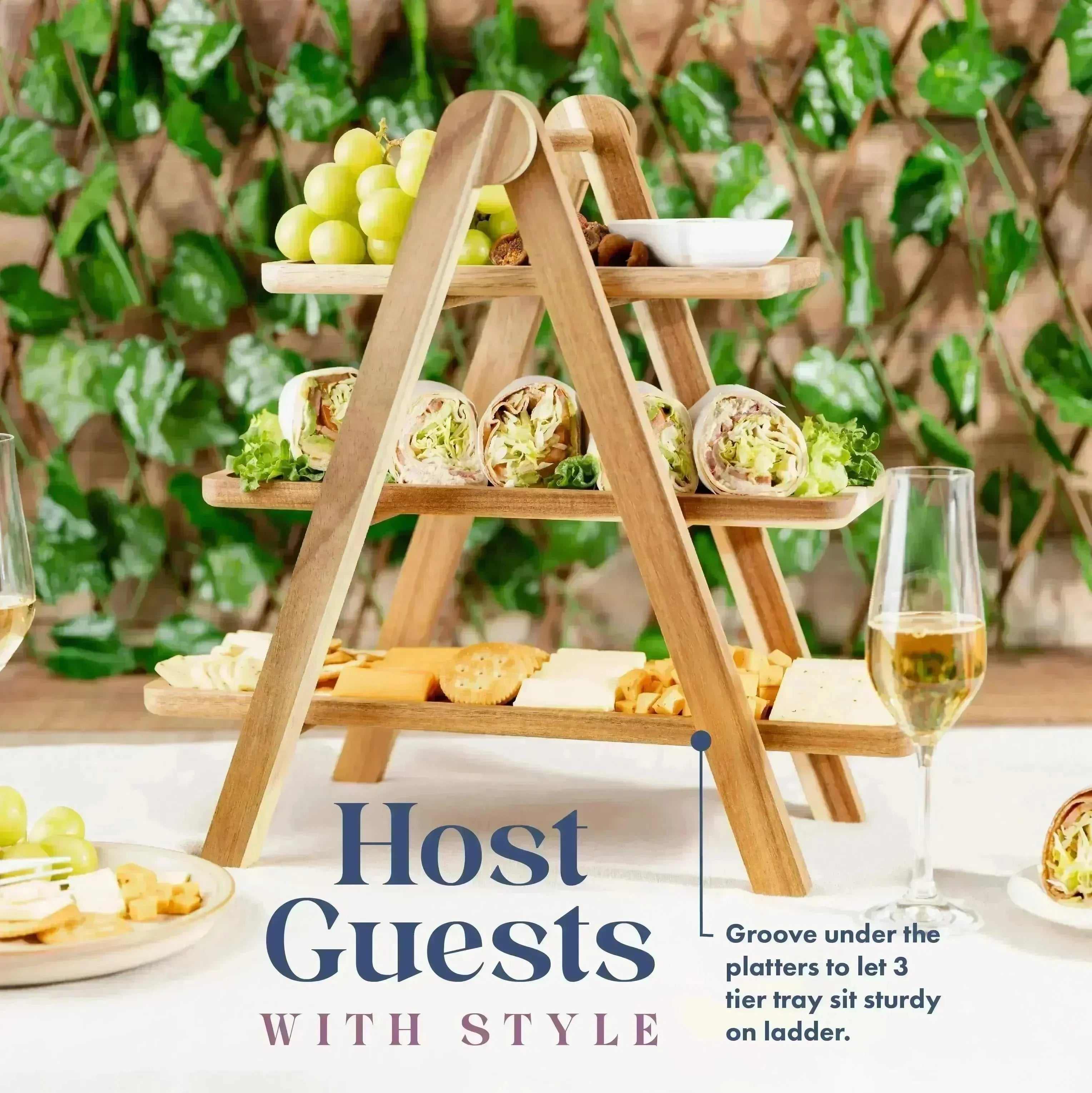 Acacia Wood 3 Tier Serving Tray – Candy Warehouse