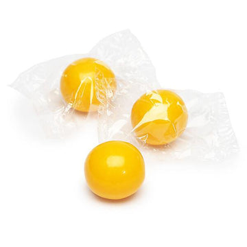 Wrapped 1-Inch Gumballs - Sunshine Yellow: 200-Piece Bag - Candy Warehouse