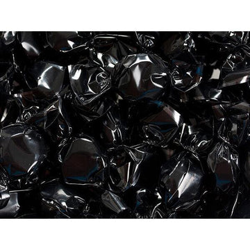 Wrapped Hard Candy Ovals - Black - Peppermint: 5LB Bag - Candy Warehouse