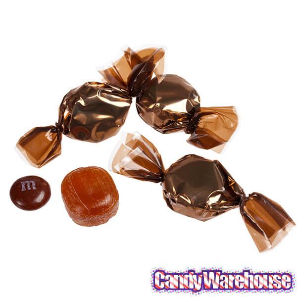 Wrapped Hard Candy Ovals - Brown - Coffee: 5LB Bag - Candy Warehouse
