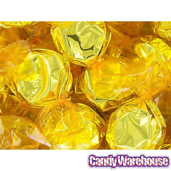 Wrapped Hard Candy Ovals - Yellow - Lemon: 5LB Bag - Candy Warehouse