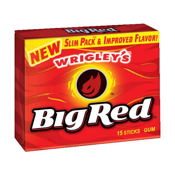 Wrigley's Big Red Gum Slim Packs: 10-Piece Box - Candy Warehouse