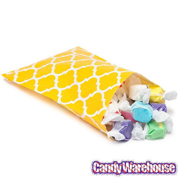 Yellow Casablanca Pattern Candy Bags: 25-Piece Pack - Candy Warehouse