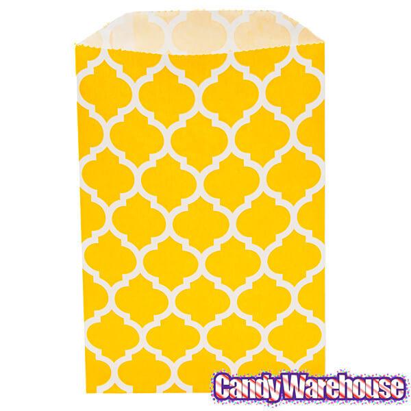 Yellow Casablanca Pattern Candy Bags: 25-Piece Pack - Candy Warehouse