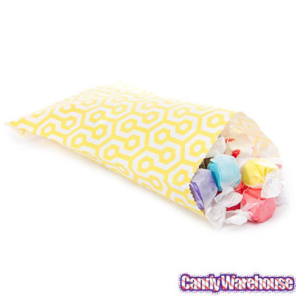 Yellow Honeycomb Candy Bags: 25-Piece Pack - Candy Warehouse