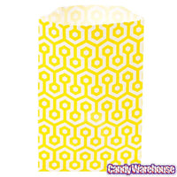 Yellow Honeycomb Candy Bags: 25-Piece Pack - Candy Warehouse
