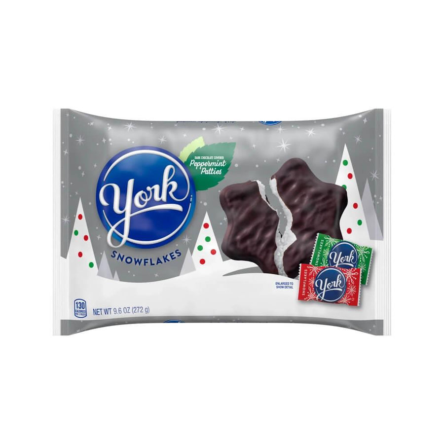 York Peppermint Patties Christmas Snowflakes: 32-Piece Bag - Candy Warehouse