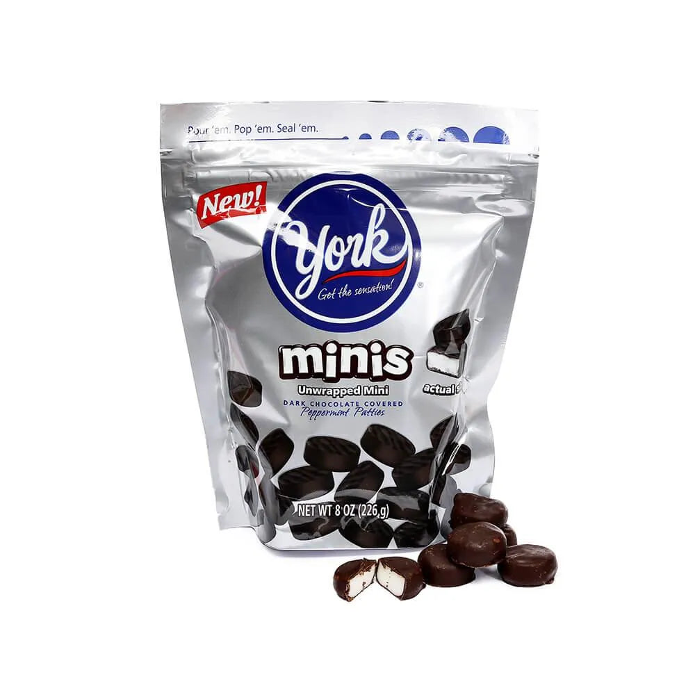 Mini Size Peppermints York Peppermint Patty Minis Candy: 7.6-Ounce Bag – Candy Warehouse