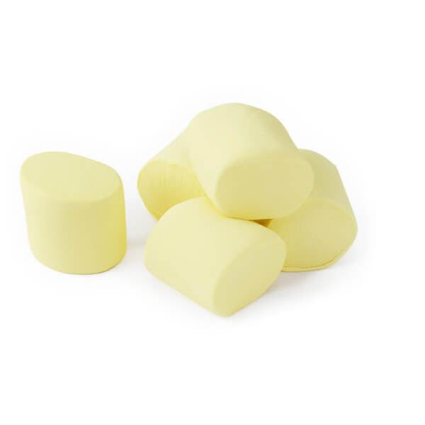 YumJunkie Pastel Yellow Big Fat Giant Marshmallows: 25-Piece Bag - Candy Warehouse