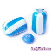 YumJunkie Sassy Cylinders Blueberry Blue Striped Hard Candy: 5LB Bag - Candy Warehouse