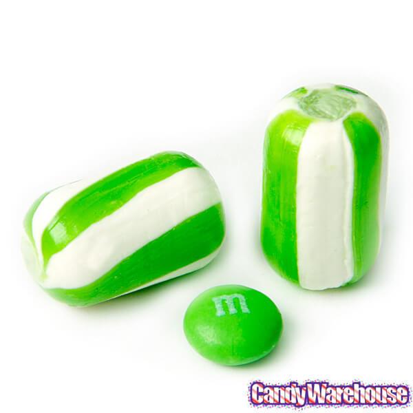 YumJunkie Sassy Cylinders Lime Green Striped Hard Candy: 5LB Bag - Candy Warehouse