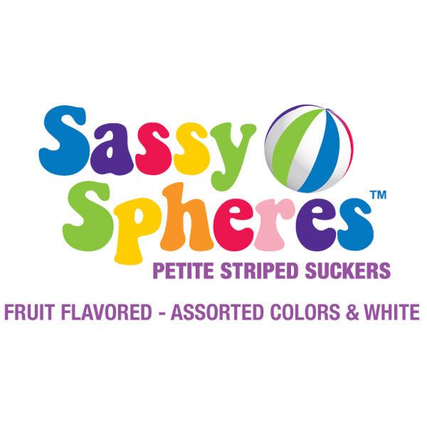 YumJunkie Sassy Spheres Assortment Striped Ball Lollipops - Petite: 150-Piece Bag - Candy Warehouse