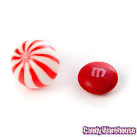 YumJunkie Sassy Spheres Cherry Red Striped Candy Balls - Petite: 5LB Bag - Candy Warehouse
