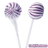 YumJunkie Sassy Spheres Grape Purple Striped Ball Lollipops: 100-Piece Bag - Candy Warehouse