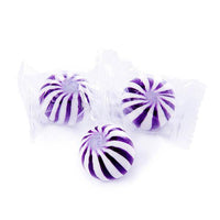 YumJunkie Sassy Spheres Grape Purple Striped Candy Balls: 5LB Bag - Candy Warehouse