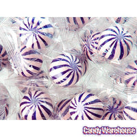 YumJunkie Sassy Spheres Grape Purple Striped Candy Balls: 5LB Bag - Candy Warehouse