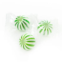YumJunkie Sassy Spheres Lime Green Striped Candy Balls: 5LB Bag - Candy Warehouse