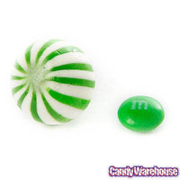 YumJunkie Sassy Spheres Lime Green Striped Candy Balls: 5LB Bag - Candy Warehouse