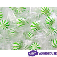 YumJunkie Sassy Spheres Lime Green Striped Candy Balls - Petite: 5LB Bag - Candy Warehouse