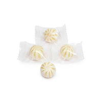 YumJunkie Sassy Spheres Pineapple White Striped Candy Balls - Petite: 5LB Bag - Candy Warehouse