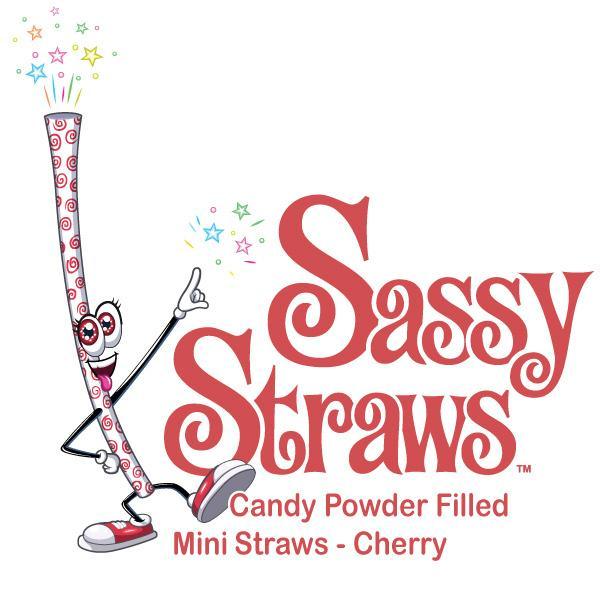 YumJunkie Sassy Straws Candy Powder Filled Mini Straws - Cherry: 50-Piece Bag - Candy Warehouse