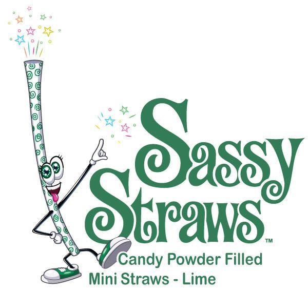 YumJunkie Sassy Straws Candy Powder Filled Mini Straws - Lime: 50-Piece Bag - Candy Warehouse