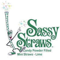 YumJunkie Sassy Straws Candy Powder Filled Mini Straws - Lime: 700-Piece Box - Candy Warehouse