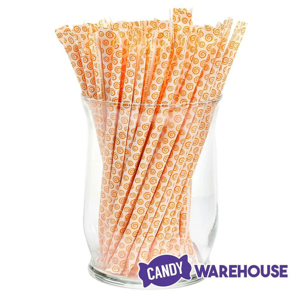 YumJunkie Sassy Straws Candy Powder Filled Mini Straws Orange 50