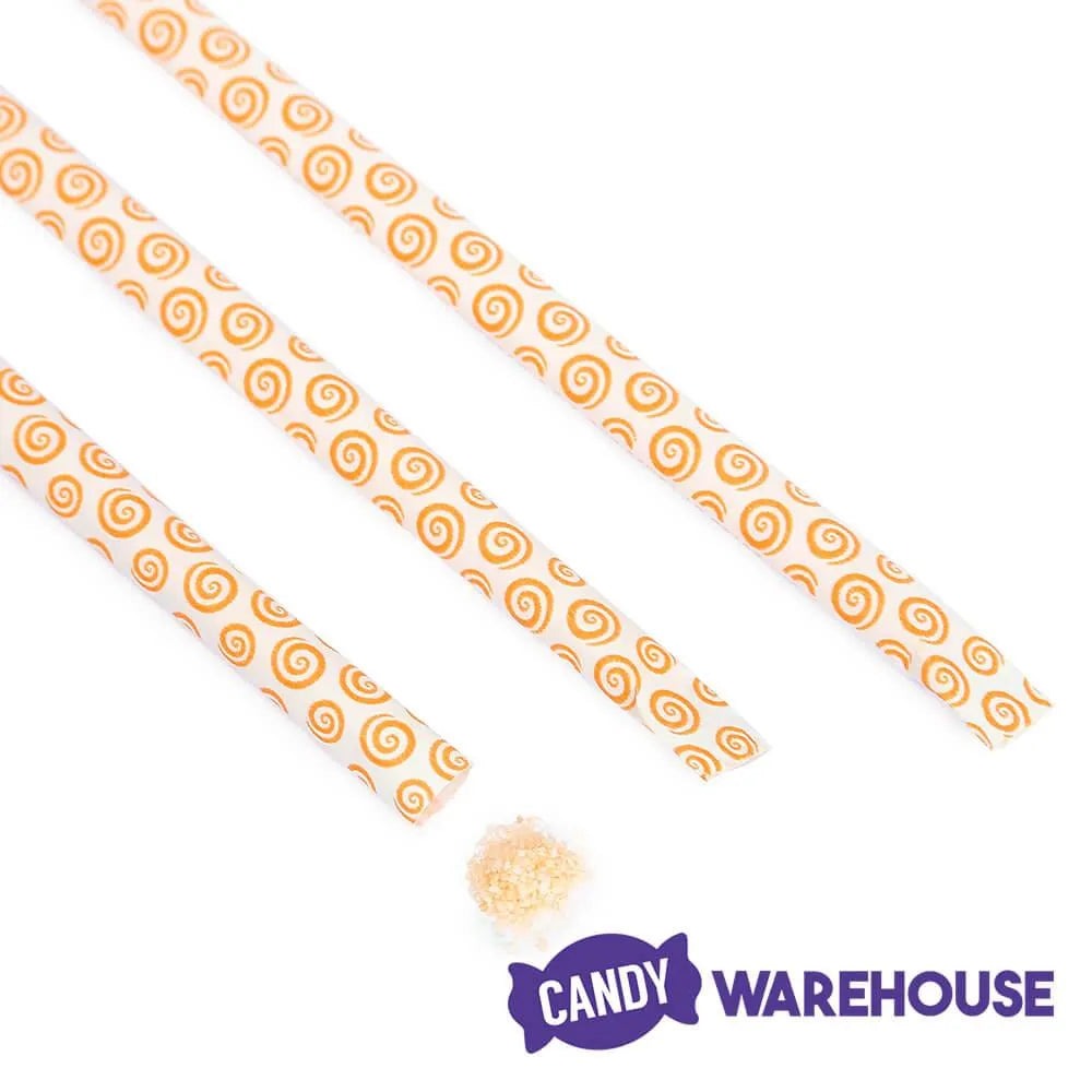 YumJunkie Sassy Straws Candy Powder Filled Mini Straws Orange 50