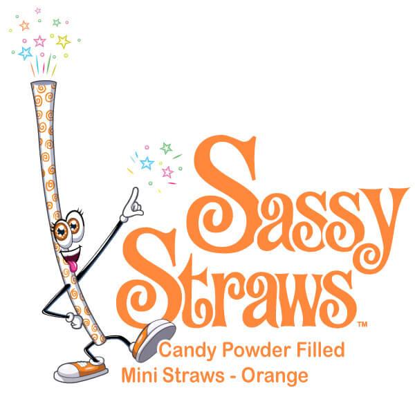 YumJunkie Sassy Straws Candy Powder Filled Mini Straws - Orange: 700-Piece Box - Candy Warehouse