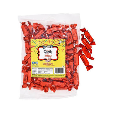 Zazers Red Foiled Cherry Chewy Candy: 1LB Bag - Candy Warehouse
