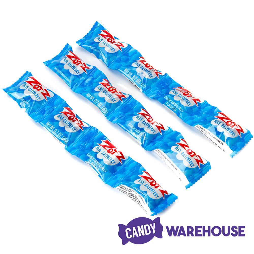 Zotz Sour Candy Fizz Strings Blue Raspberry 24Piece Display Candy