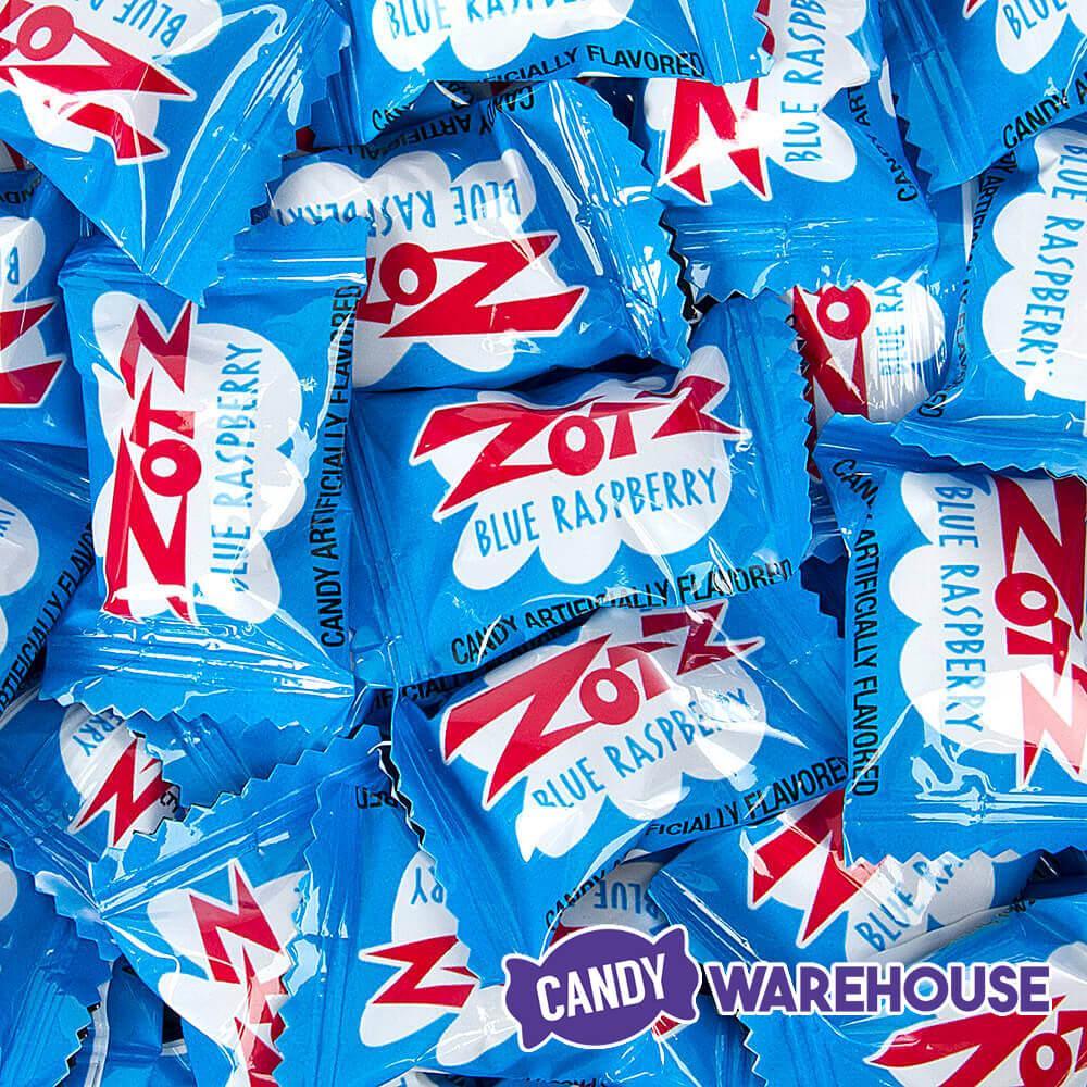 Zotz Sour Candy Fizz Strings - Blue Raspberry: 24-Piece Display - Candy Warehouse
